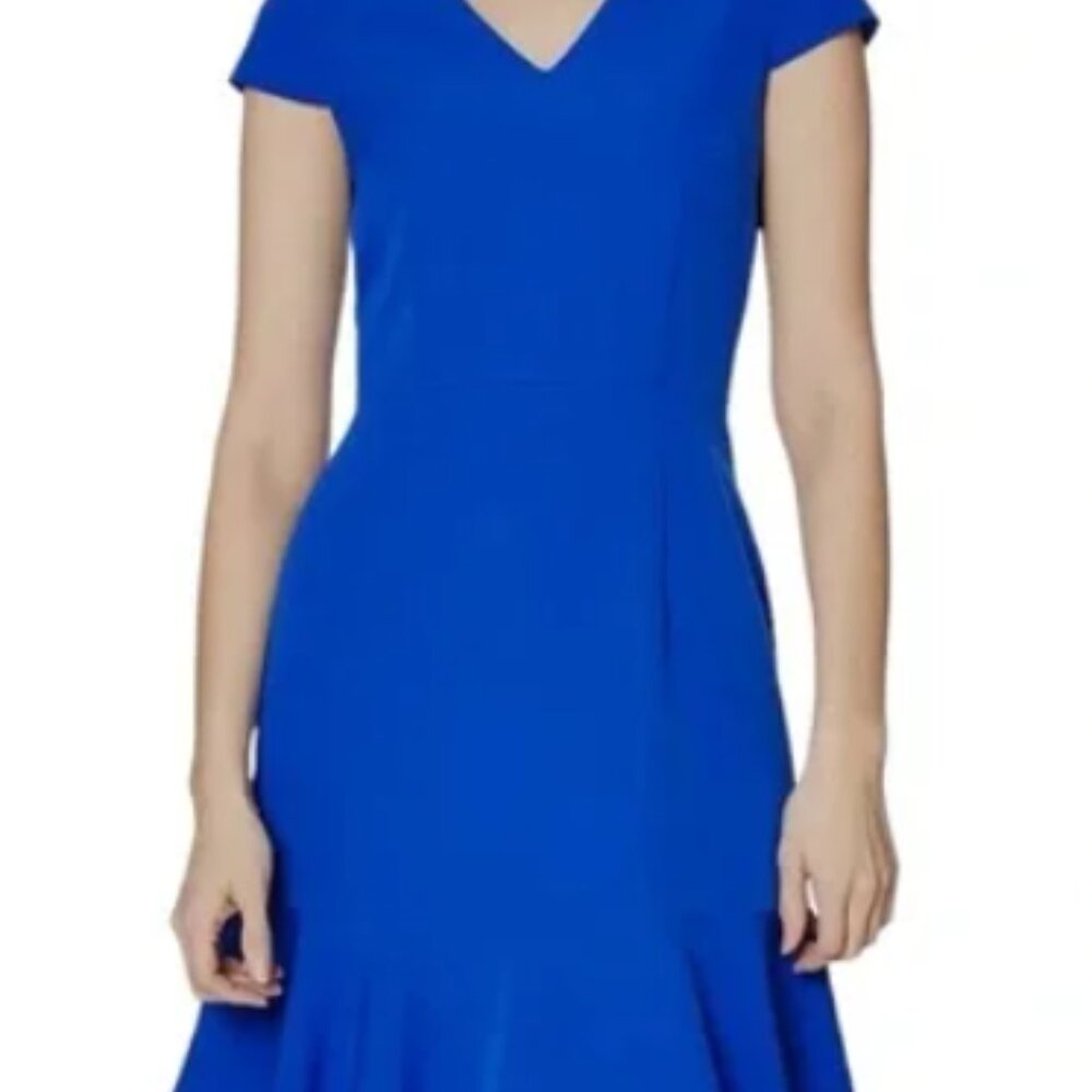 Betsey Johnson Royal Blue Flounce Dress Size 4